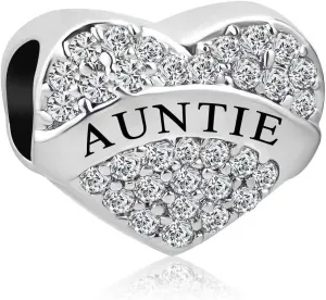 Women Love Sparkling Charm Compatible with Pandora Bracelets Shining Diamond Clear CZ Bead Aunt Niece Nephew Cousin Mom Sister Birthday Anniversary