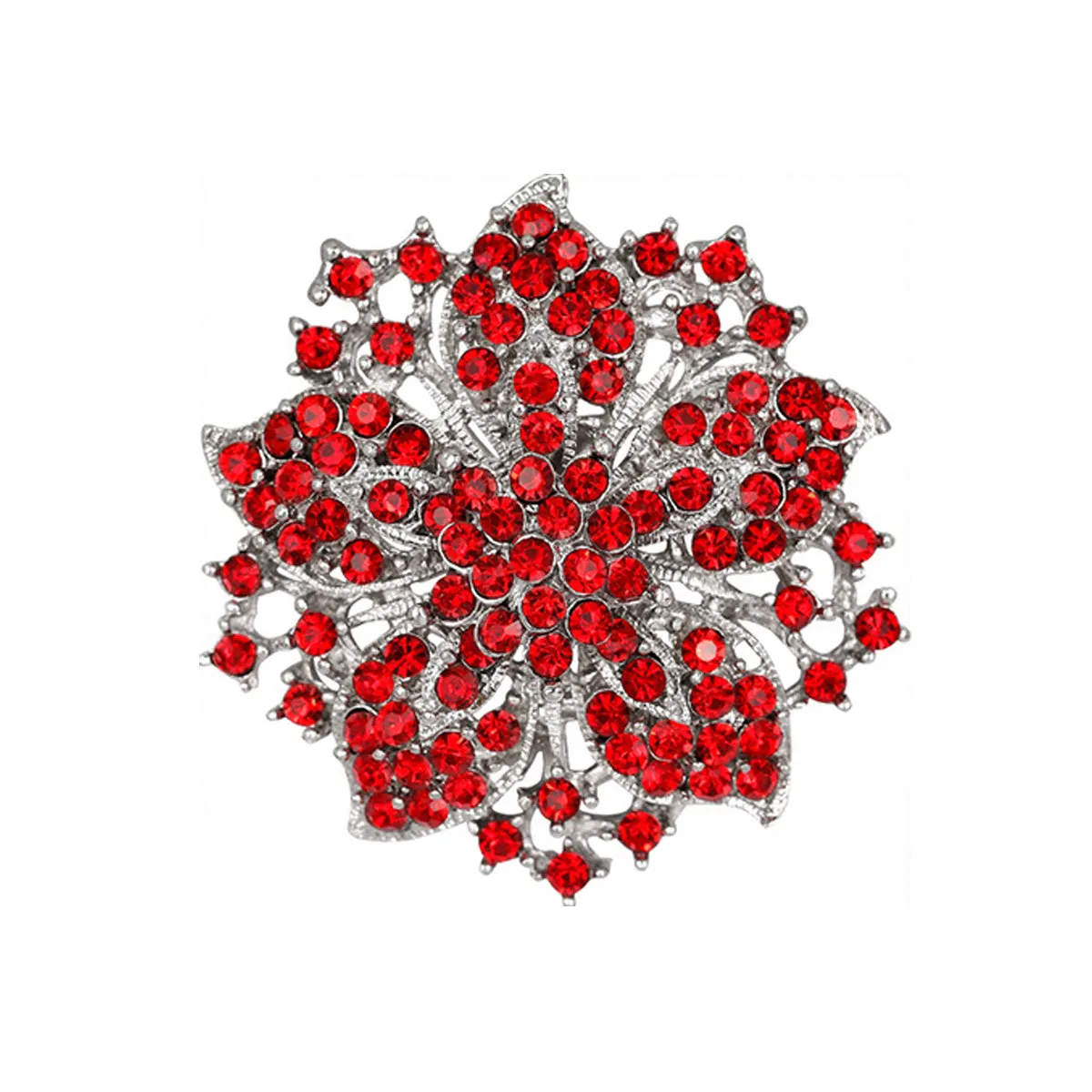 Women's Rhinestone Brooches Flower Crystal Brooches Pins Vintage Wedding Brooch for Banquet Wedding Daily Jewelry Supplies