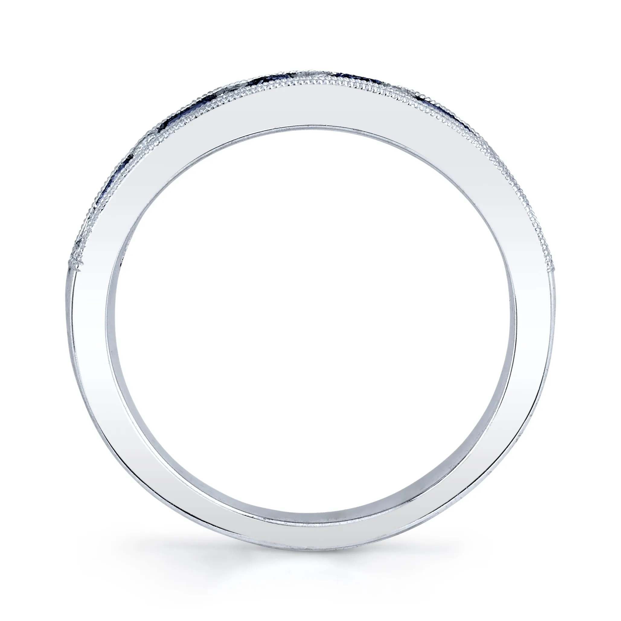 Women's Sapphire and Diamond Wedding Band