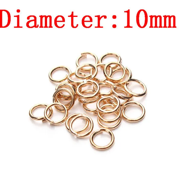 XINYAO 200pcs/bag 4 6 8 10 mm Metal Jump Rings Silver/Gold/Bronze Color Split Rings Connectors For Diy Jewelry Finding Making